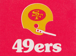 1977 San Francisco 49ers Retro Football Helmet Art