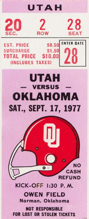 1977 Utah vs. Oklahoma