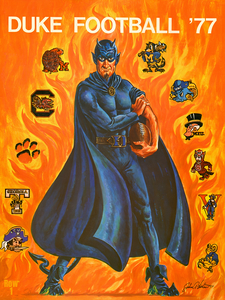 1977 Duke Blue Devils Football Art