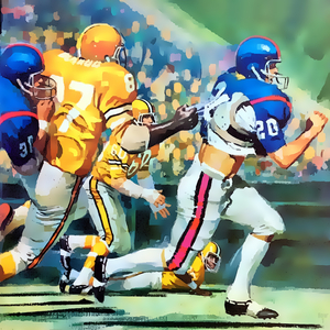 1977 Football Action Art