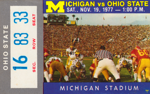 1977 Michigan vs. Ohio State Football Ticket Art