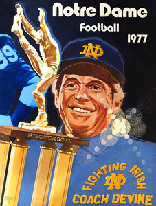 1977 Notre Dame Football Poster