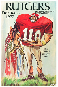 1977 Rutgers Football Art 