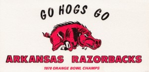 1978 Arkansas Razorback Football Art