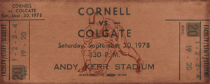 1978 Cornell Big Red vs. Colgate Red Raiders