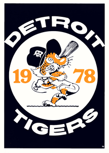 1978 Detroit Tigers Retro Remix Art