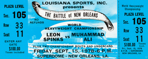 1978 Muhammad Ali vs. Leon Spinks Heavyweight Boxing Championship