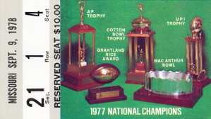 1978 notre dame football ticket stub prints