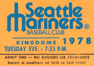 1978 Seattle Mariners Ticket Stub Remix Art