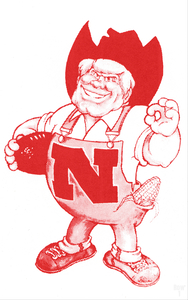 1979 Herbie Husker Nebraska Cornhusker Art by Dirk West