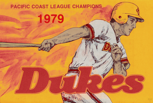 1979 Albuquerque Dukes Retro Baseball Art