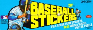 1979 fleer baseball sticker wax box canvas art