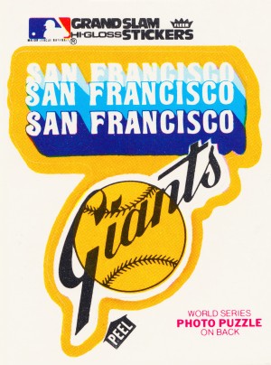 1979 fleer hi gloss san francisco giants sticker poster