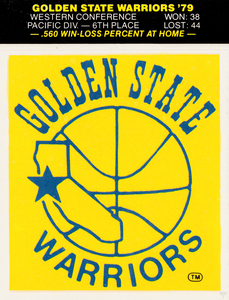 1979 Golden State Warriors Fleer Decal Poster