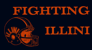 1979 Illinois Fighting Illini Football Helmet Remix Art