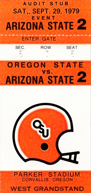 1979 oregon state university osu beavers retro ticket stub poster wall art
