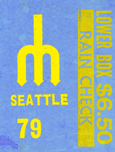 1979 Seattle Mariners Ticket Stub Remix Art 