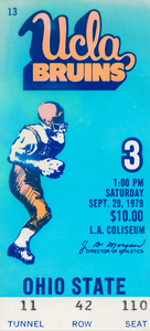 1979 Ohio State Buckeyes vs. UCLA Bruins Ticket Art