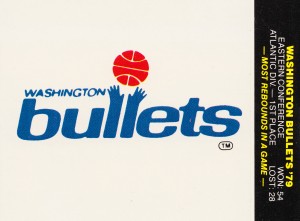 1979 Washington Bullets Fleer Decal 
