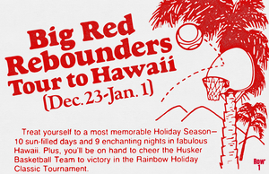 1979 Nebraska Hawaii Tour Basketball Art