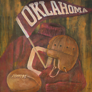 1979 Oklahoma Sooners Vintage Football Art