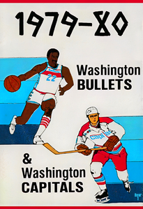 1979 Washington Bullets and Capitals Hockey Poster