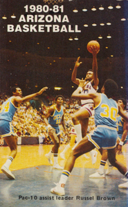 1980 Arizona Wildcats Basketball Pocket Schedule Poster
