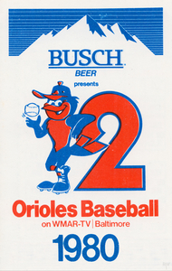 1980 Baltimore Orioles Retro WMAR TV Ad Poster