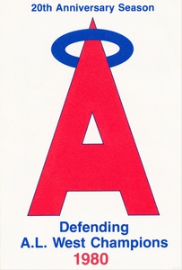 1980 California Angels AL West Champions Poster