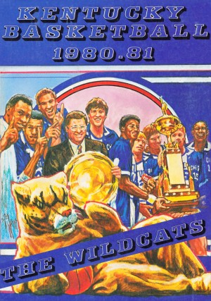 1980 kentucky wildcats basketball poster ted watts sports artist