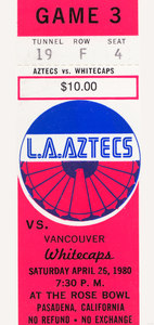 1980 LA Aztecs Soccer Ticket Stub Art