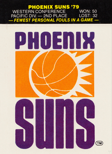 1980 Phoenix Suns Retro Fleer Decal Print