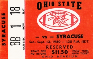 1980 Syracuse Orangemen vs. Ohio State Buckeyes