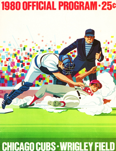 1980 Chicago Cubs Program Canvas Art