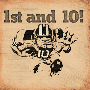 1980 1st and Ten Football Art