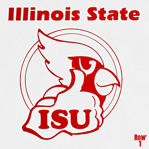 Retro Eighties Illinois State Redbirds Logo Art