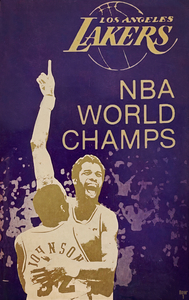 1980 LA Lakers Basketball Remix Art