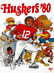 1980 Nebraska and Big Eight Mascots Art