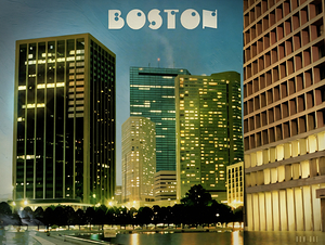 1980s boston cityscape art