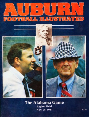 1981 Alabama vs. Auburn Program Cover