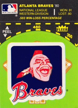 1981 Atlanta Braves Fleer Decal Poster