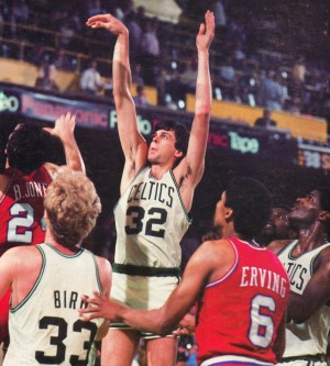 1981 boston celtics kevin mchale larry bird art print