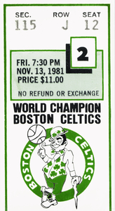 1981 Boston Celtics vs. New Jersey Nets