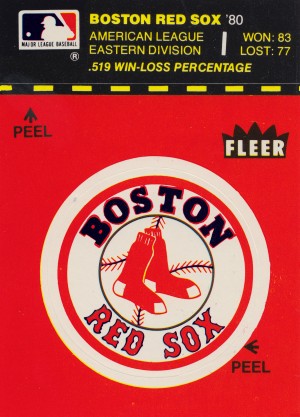 1981 Boston Red Sox Fleer Decal Art