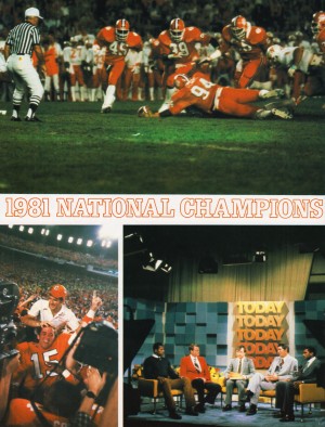 1981 National Champions Clemson Football Poster