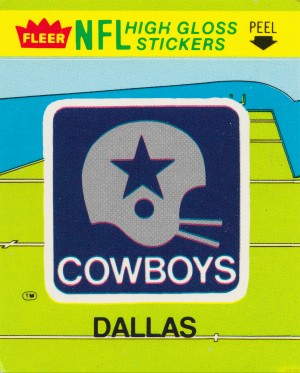1981 Dallas Cowboys Fleer Decal Art