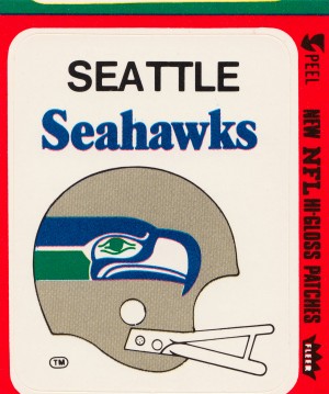 1981 Fleer NFL Hi Gloss Patch Seattle Seahawks Decal