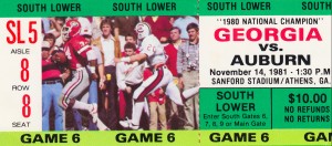 1981 Auburn Tigers vs. Georgia Bulldogs