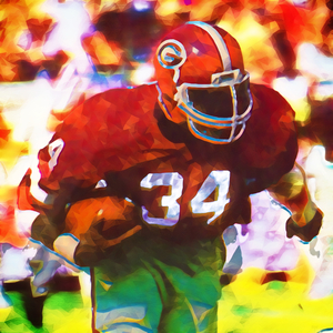 Retro Eighties Herschel Walker Georgia Football Art