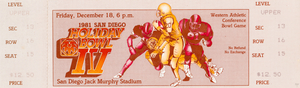 1981 Holiday Bowl Football Ticket BYU Win